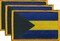 Bahamas Flag Patch Set - Pack of 3 Embroidered Iron On or Sew On Emblems. 3.5" x 2.25"